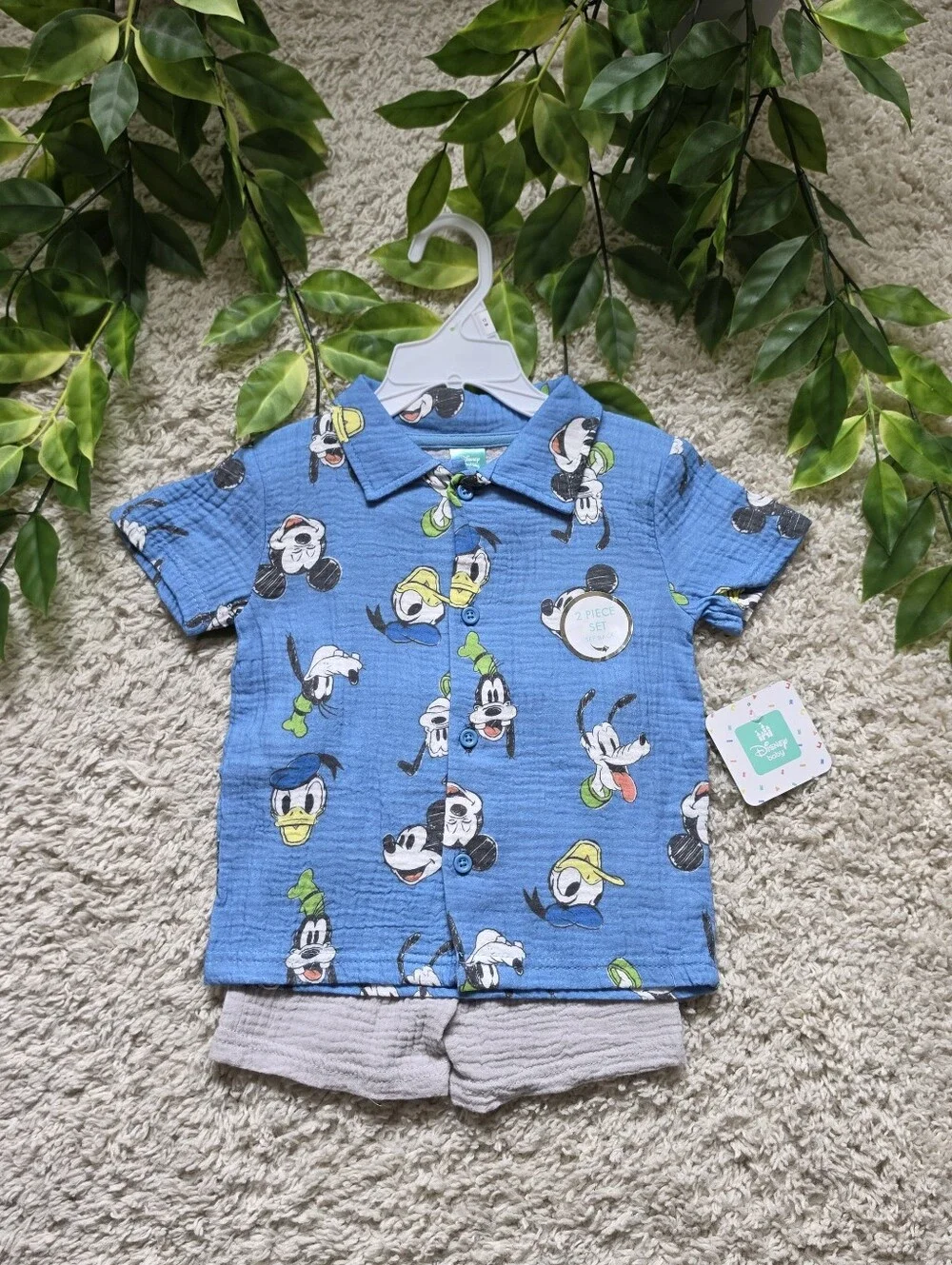 Baby Boy Mickey Mouse Muslin Outfit (9-12 Months)